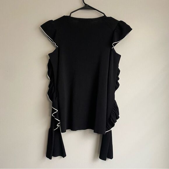 MAJE Madeline Cold-shoulder Sweater In Black - Picture 3 of 6